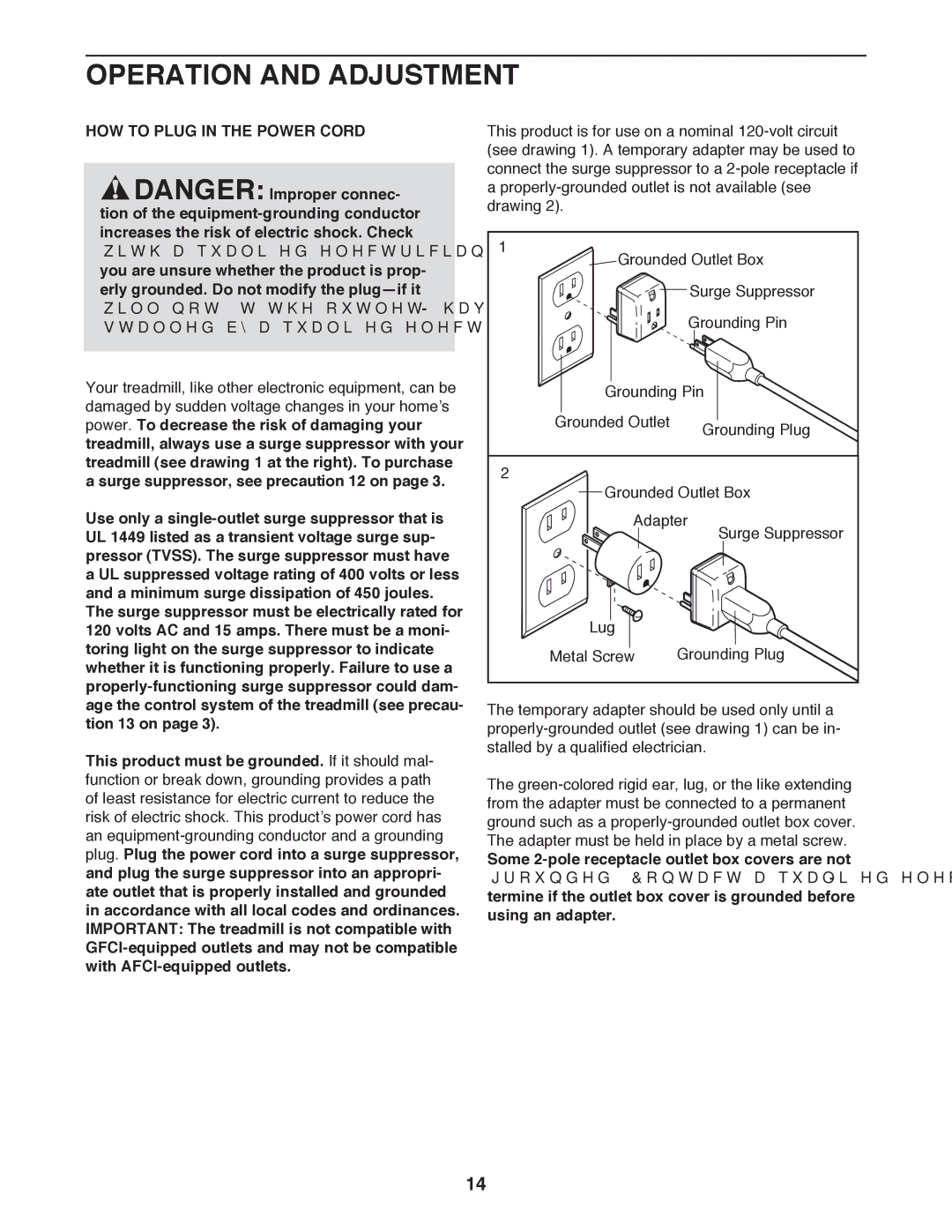 Sears NTL61011.1 user manual Operation AND ADJUSTMENT, HOW to Plug in the Power Cord 